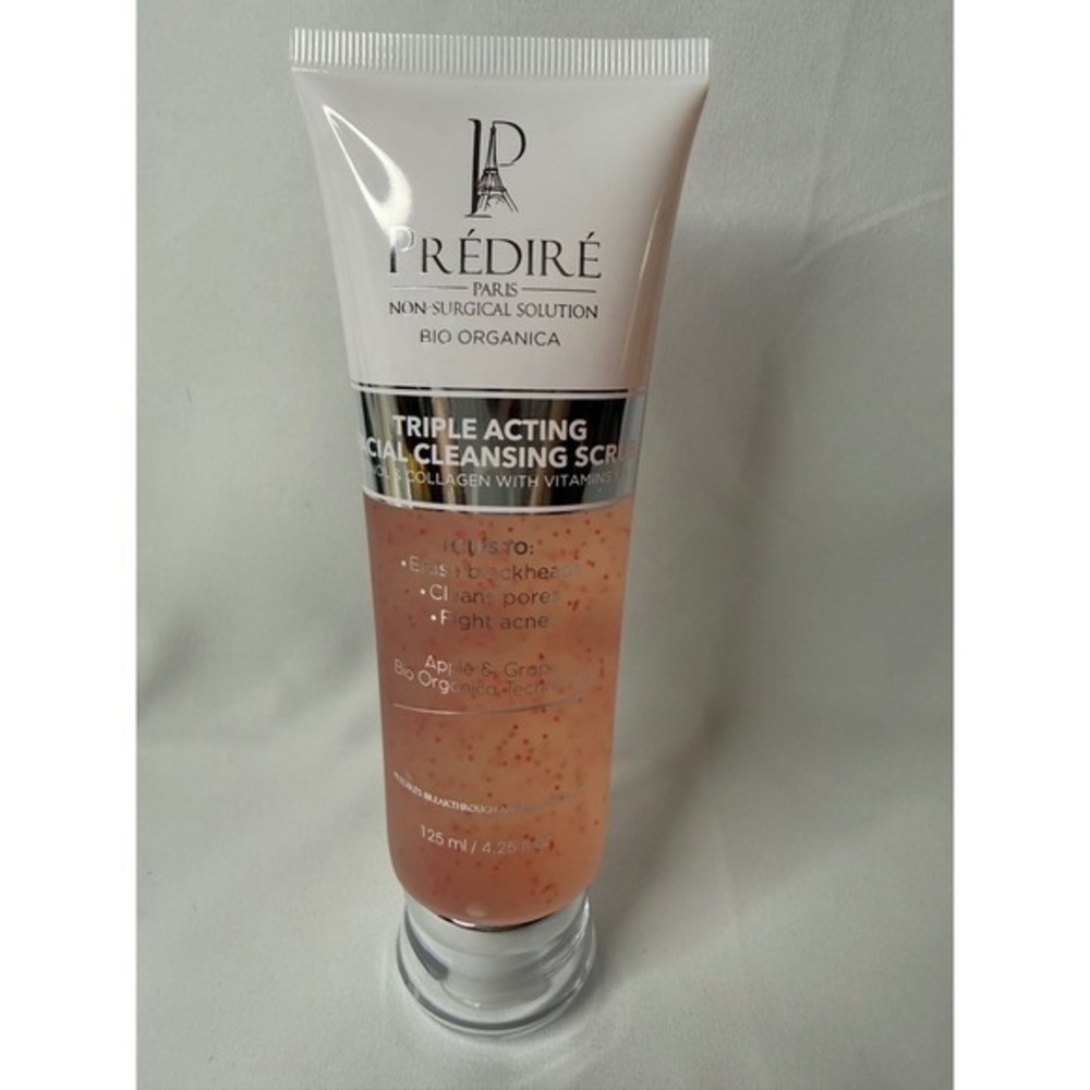 Predire Paris Triple Acting Facial Cleansing Scrub Retinol Collagen 125ml 4.25oz